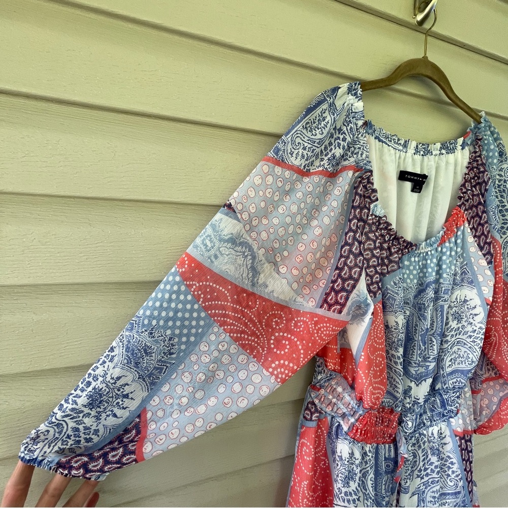 Tommy Hilfiger Patchwork Print Ruffled Multicolor… - image 6